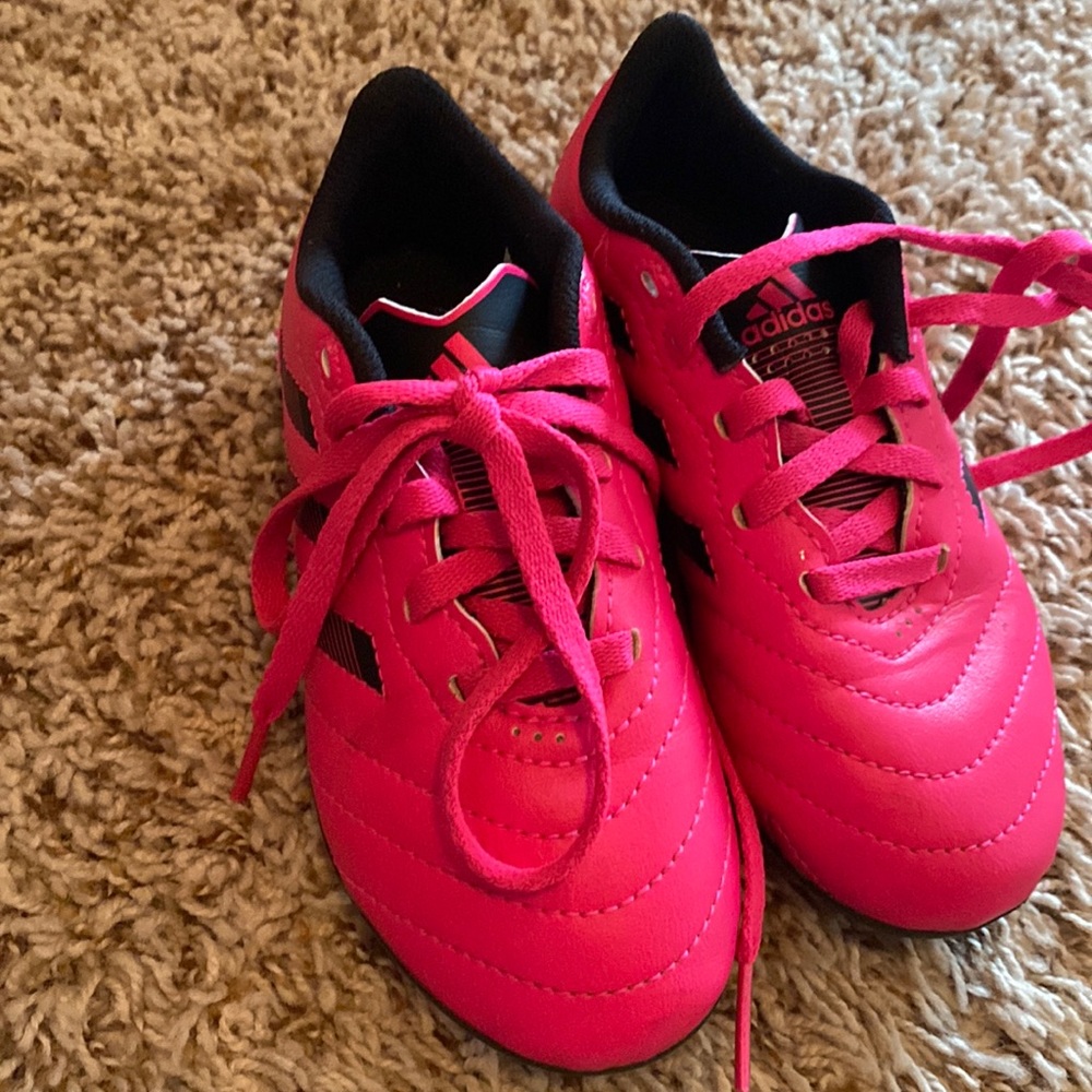 Pink Adidas soccer cleats 11k